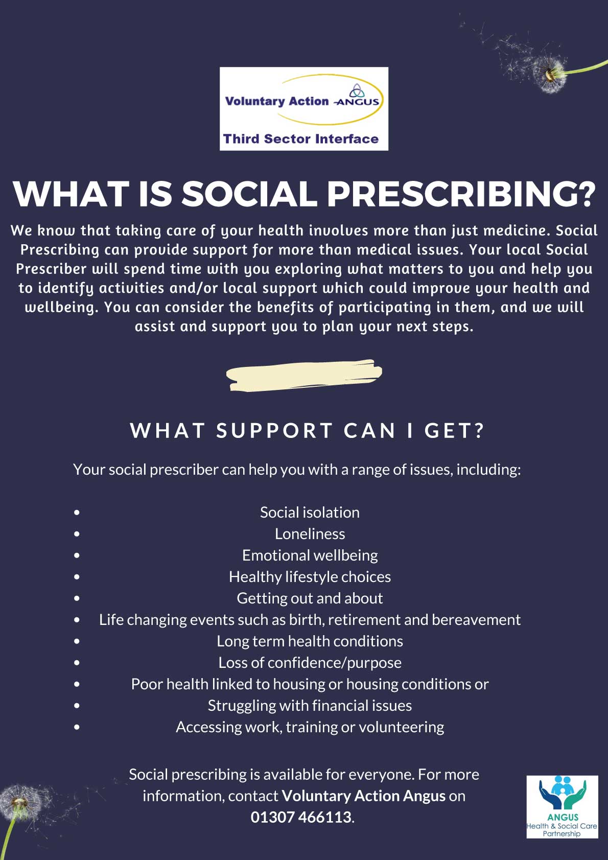 Social prescribing leaflet