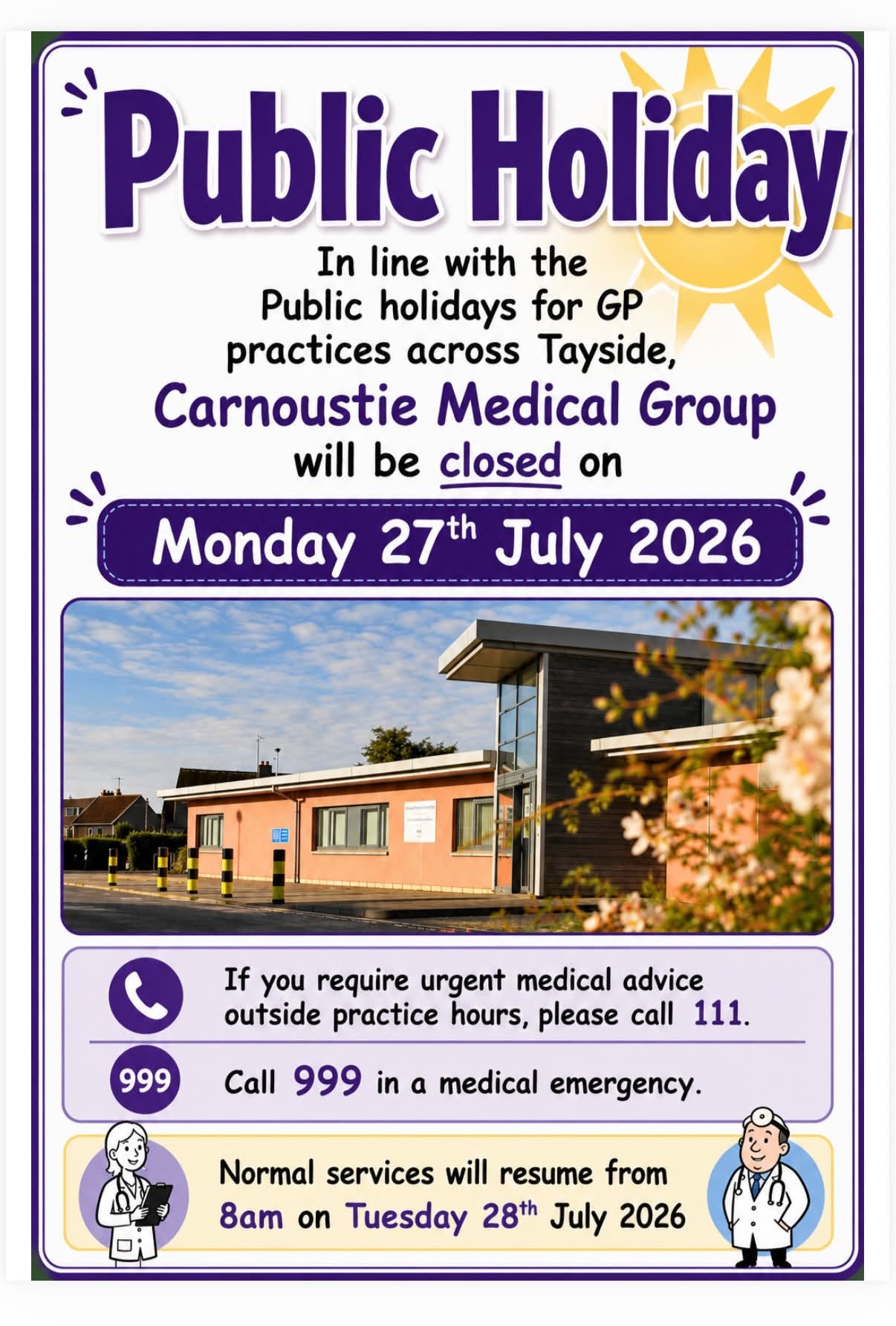 July closure poster