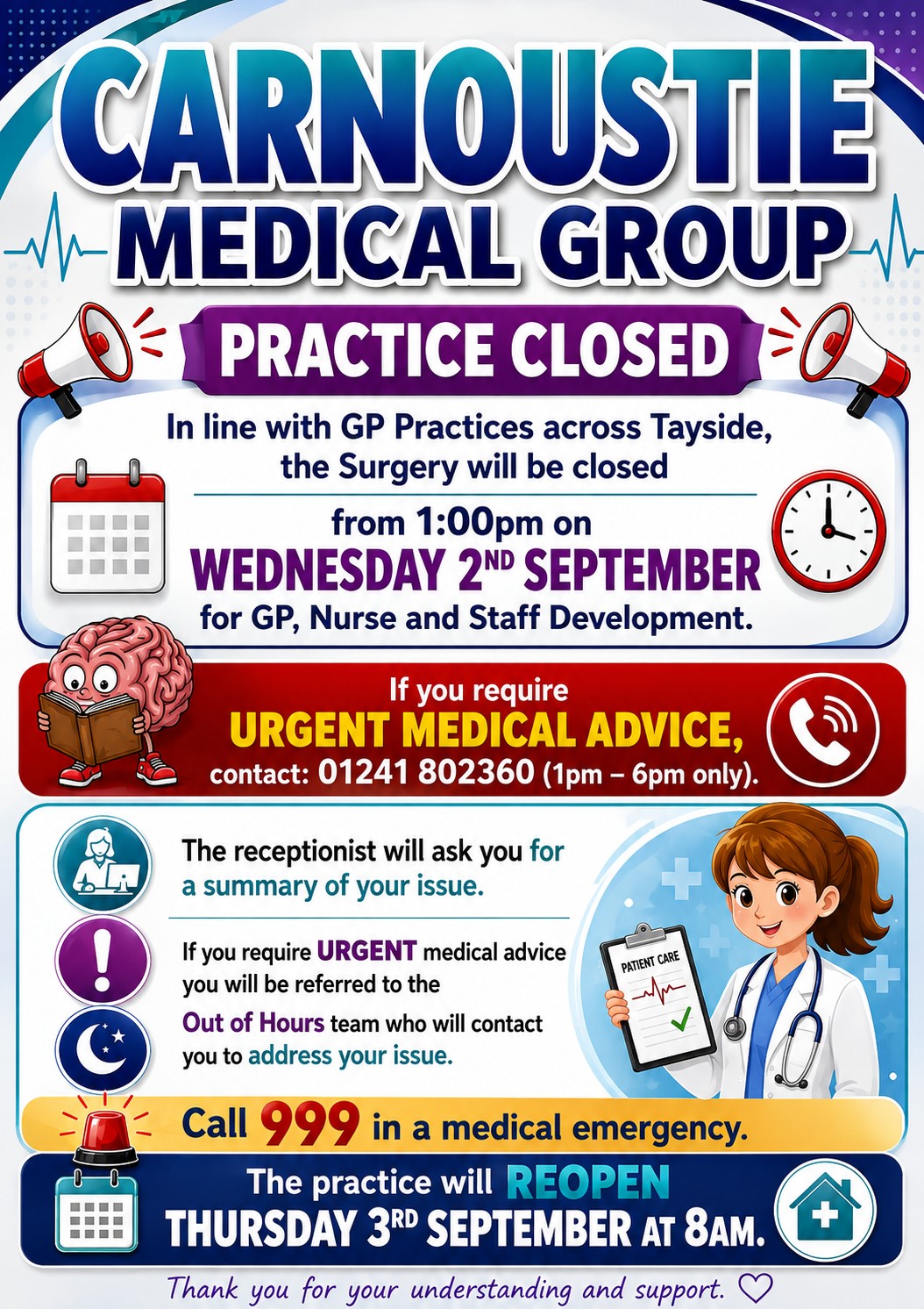 September PLT closure poster